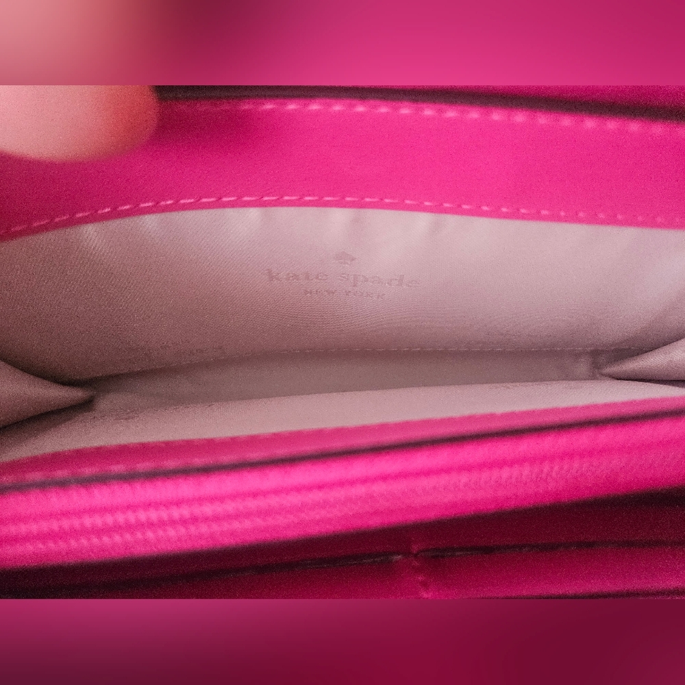 Kate Spade Hot Pink Zip Around Wallet - GUC - Picture 7 of 9